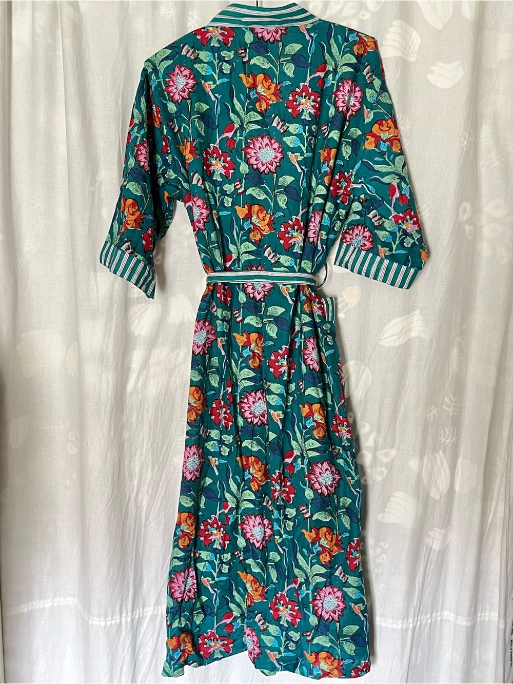 Curiosity Lab Paris Floral And Stripes Kimono Robe View 5